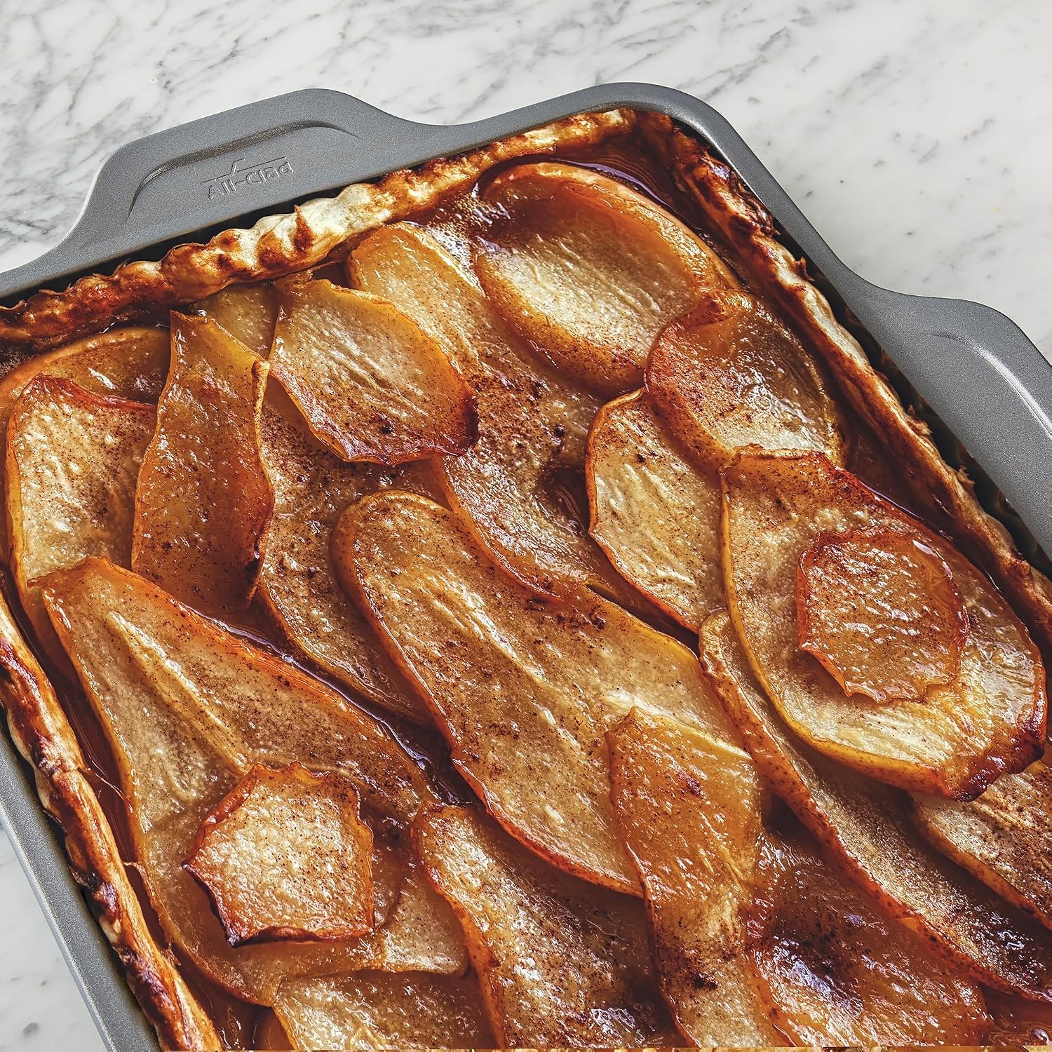 image:imageAllClad ProRelease Nonstick Bakeware Set 3 Piece Oven Safe 450F Half Sheet Cookie Sheet Muffin Pan Cooling amp Baking Rack Round Cake Pan Loaf Pan Baking Pan Grey5Piece