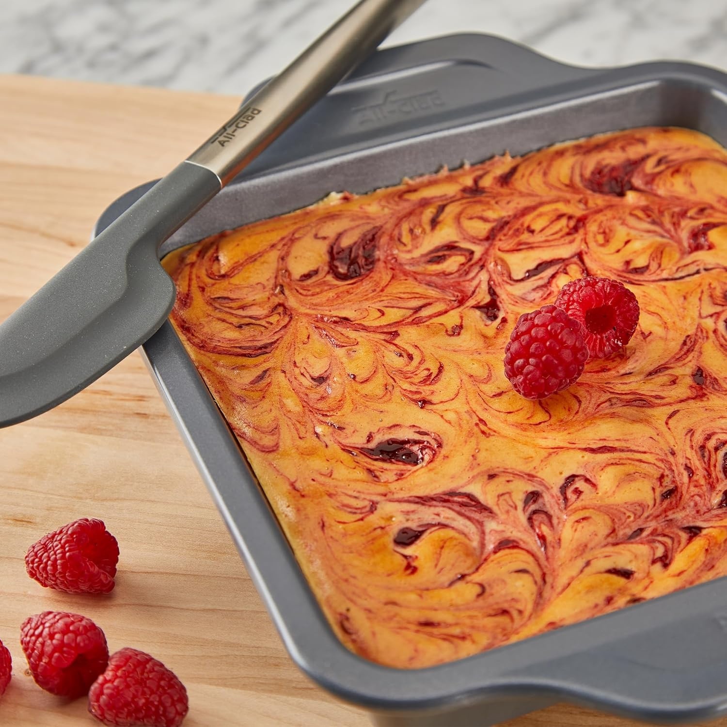 image:imageAllClad ProRelease Nonstick Square Baking Pan 8x8 Inch Oven Safe 450F Half Sheet Cookie Sheet Muffin Pan Cooling amp Baking Rack Round Cake Pan Loaf Pan Baking Pan Grey8 X 8 inch