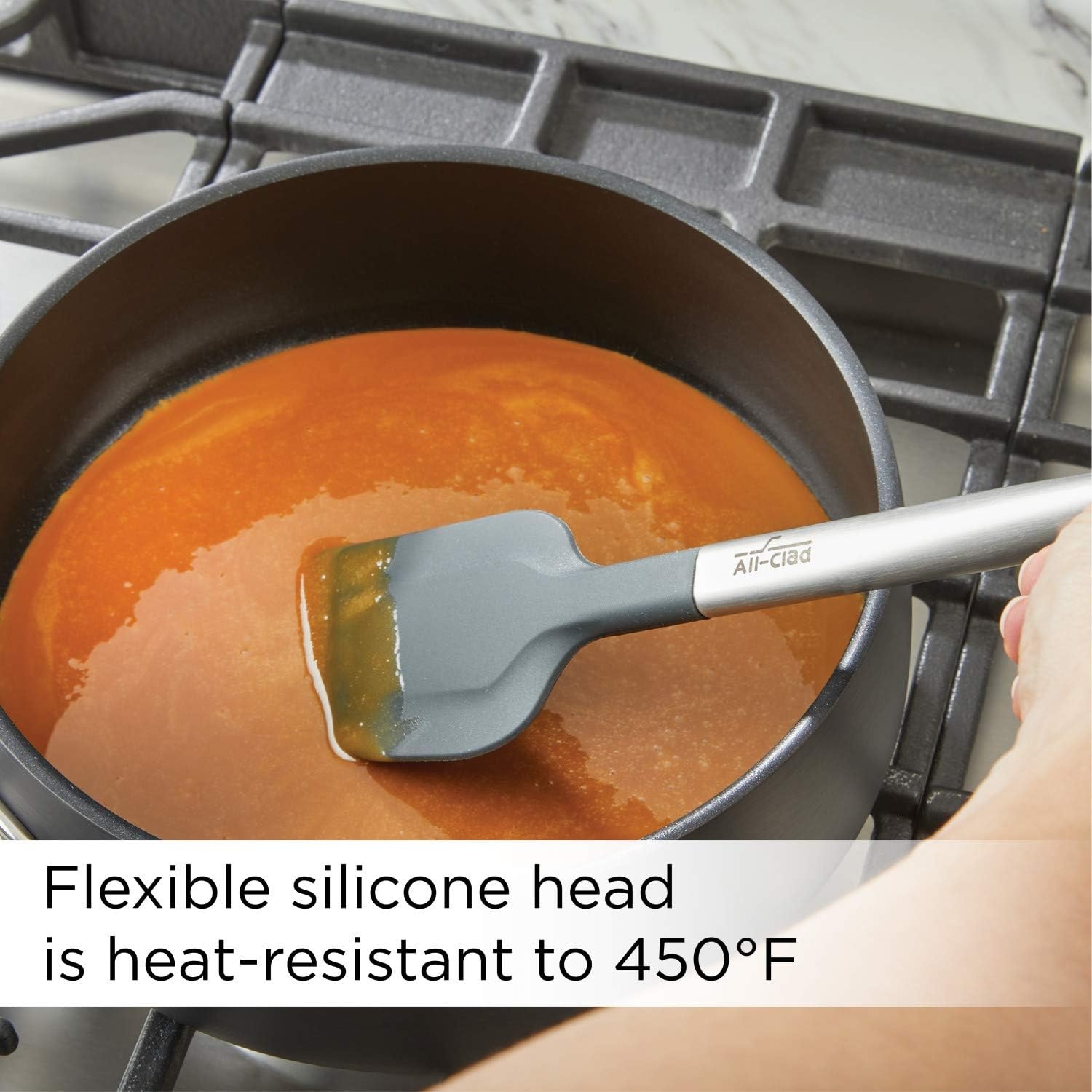 image:imageAllClad Specialty Silicone Kitchen Gadgets 5 Piece Set Spatulas Kitchen Tools Kitchen Hacks BlackStainless Steel and Black
