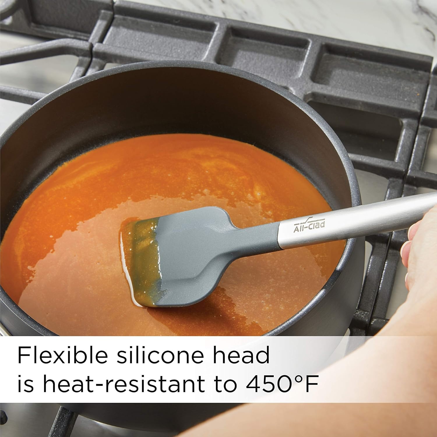 image:imageAllClad Specialty Silicone Kitchen Gadgets 5 Piece Set Spatulas Kitchen Tools Kitchen Hacks BlackStainless Steel and Black