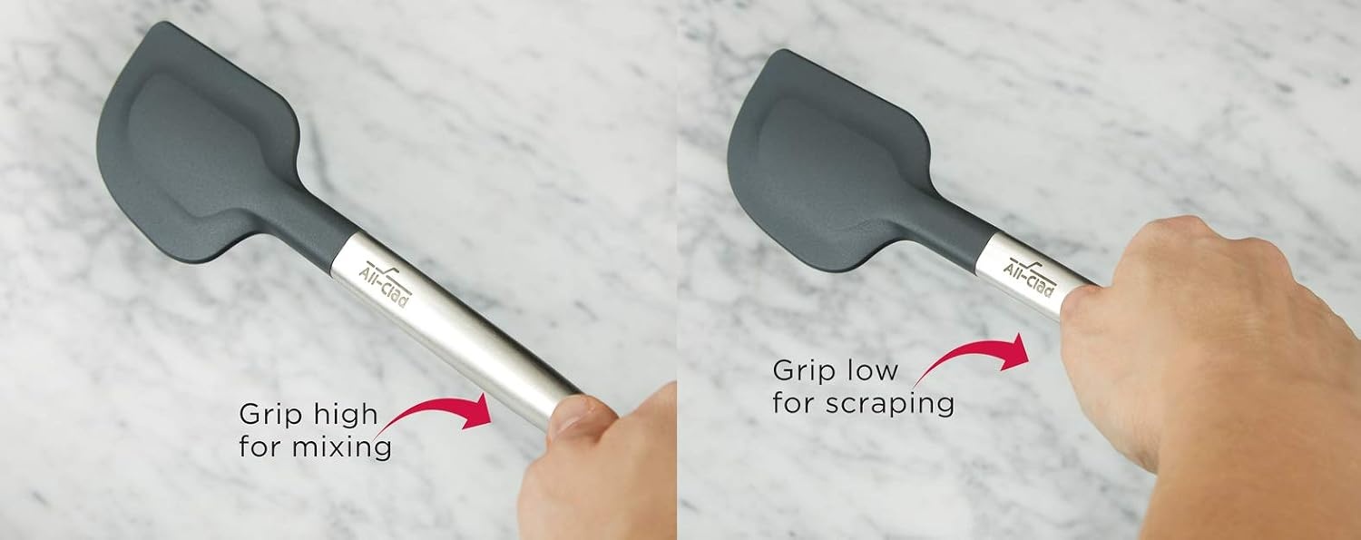 image:imageAllClad Specialty Silicone Kitchen Gadgets 5 Piece Set Spatulas Kitchen Tools Kitchen Hacks BlackStainless Steel and Black