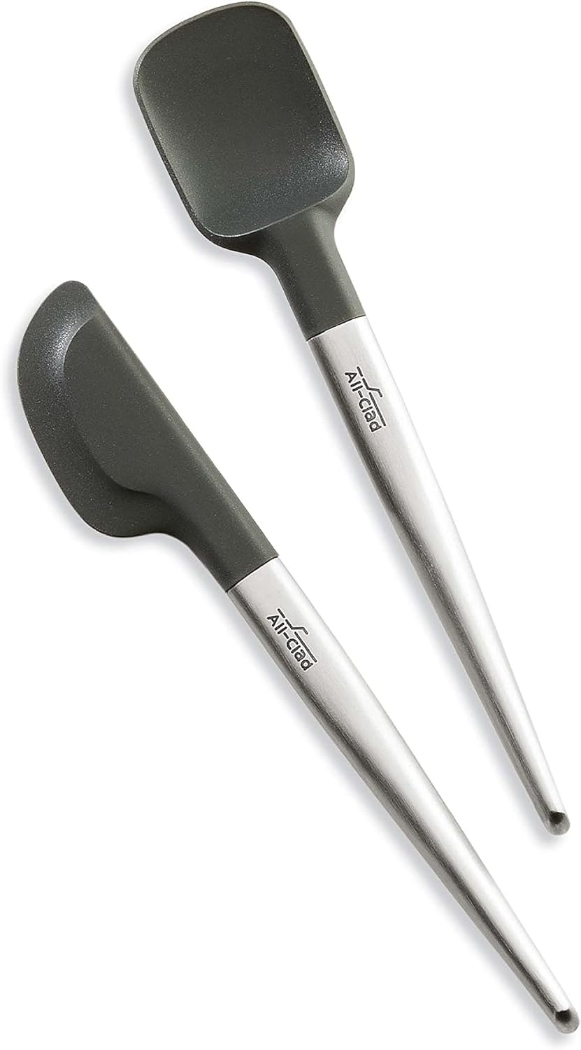 image:imageAllClad Specialty Silicone Kitchen Gadgets 5 Piece Set Spatulas Kitchen Tools Kitchen Hacks BlackStainless Steel and Black