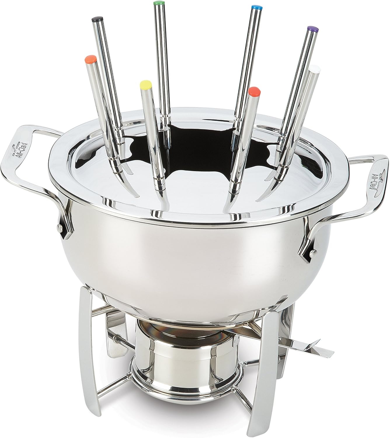 image:imageAllClad Specialty Stainless Steel Fondue Set 12 Piece Pots and Pans Cookware Silver13 piece