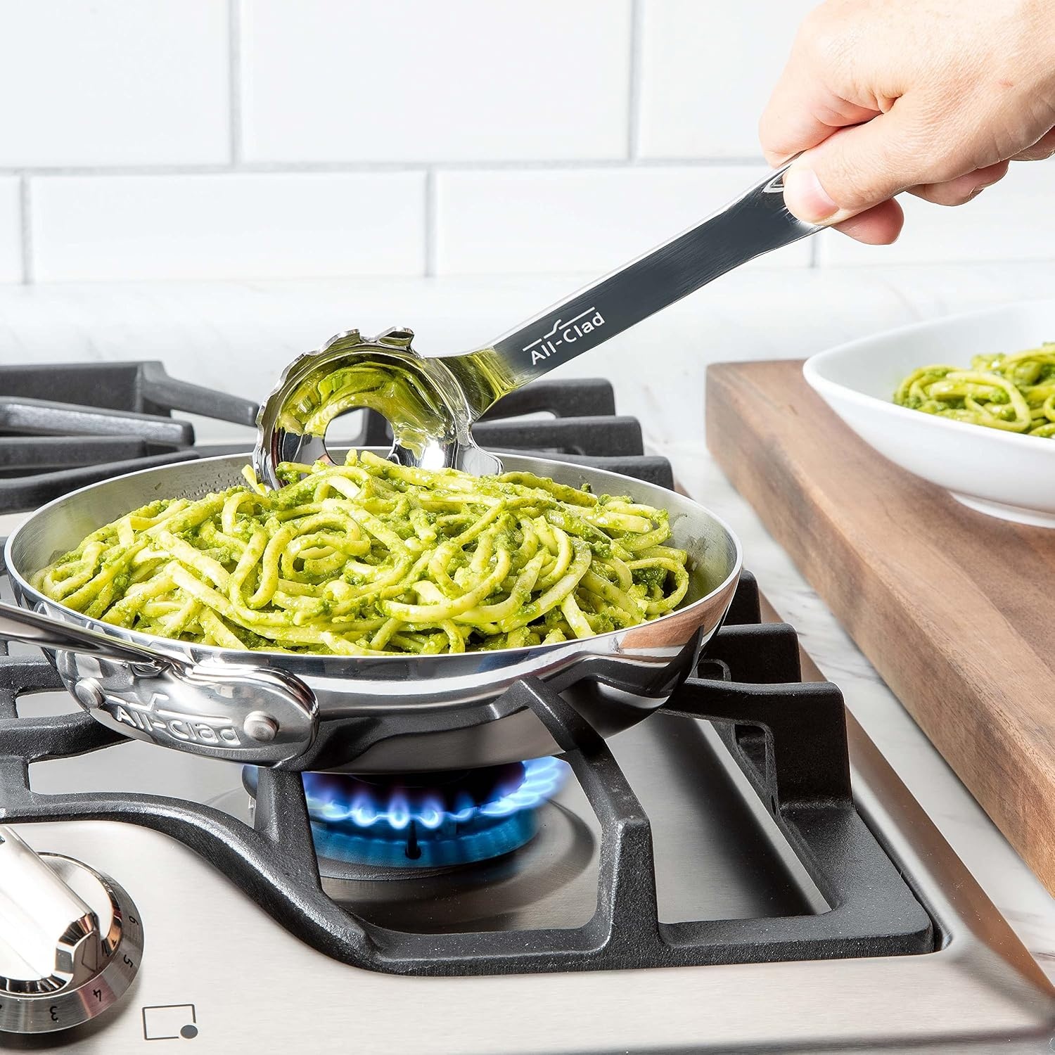image:imageAllClad Specialty Stainless Steel Kitchen Gadgets Pasta Ladle Kitchen Tools Kitchen Hacks Silver12Inch