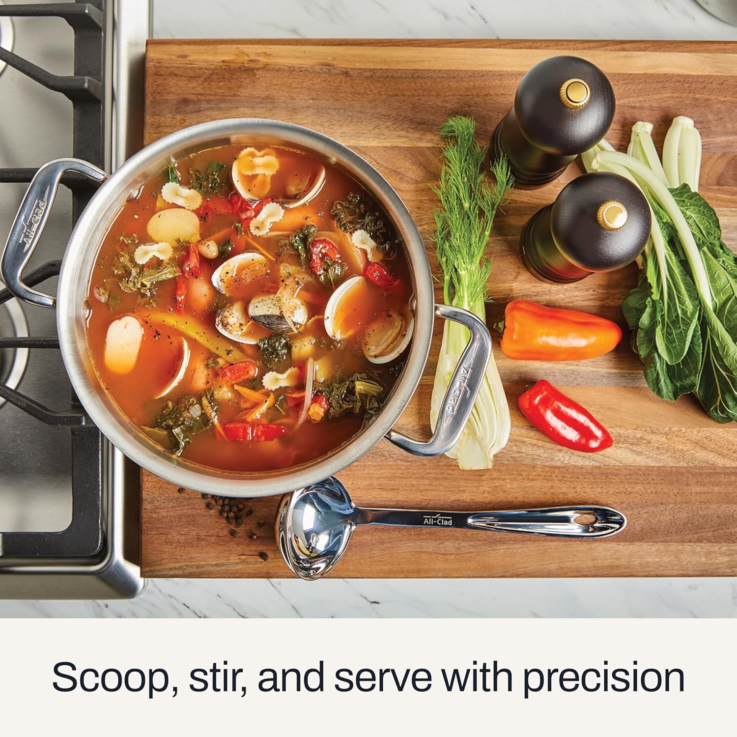 image:imageAllClad Specialty Stainless Steel Kitchen Gadgets Soup Ladle Kitchen Tools Kitchen Hacks SilverSilver
