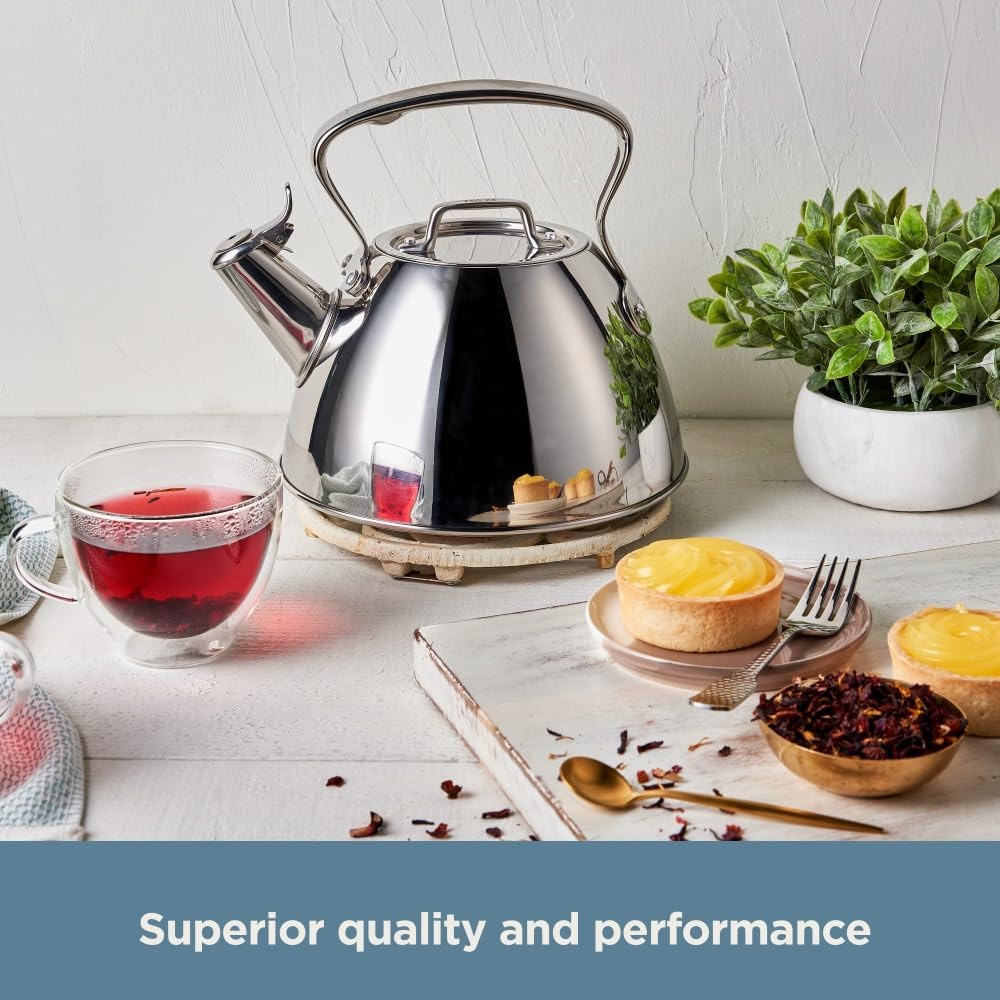 image:imageAllClad Specialty Stainless Steel Tea Kettle 2 Quart Induction Pots and Pans Cookware SilverKettle