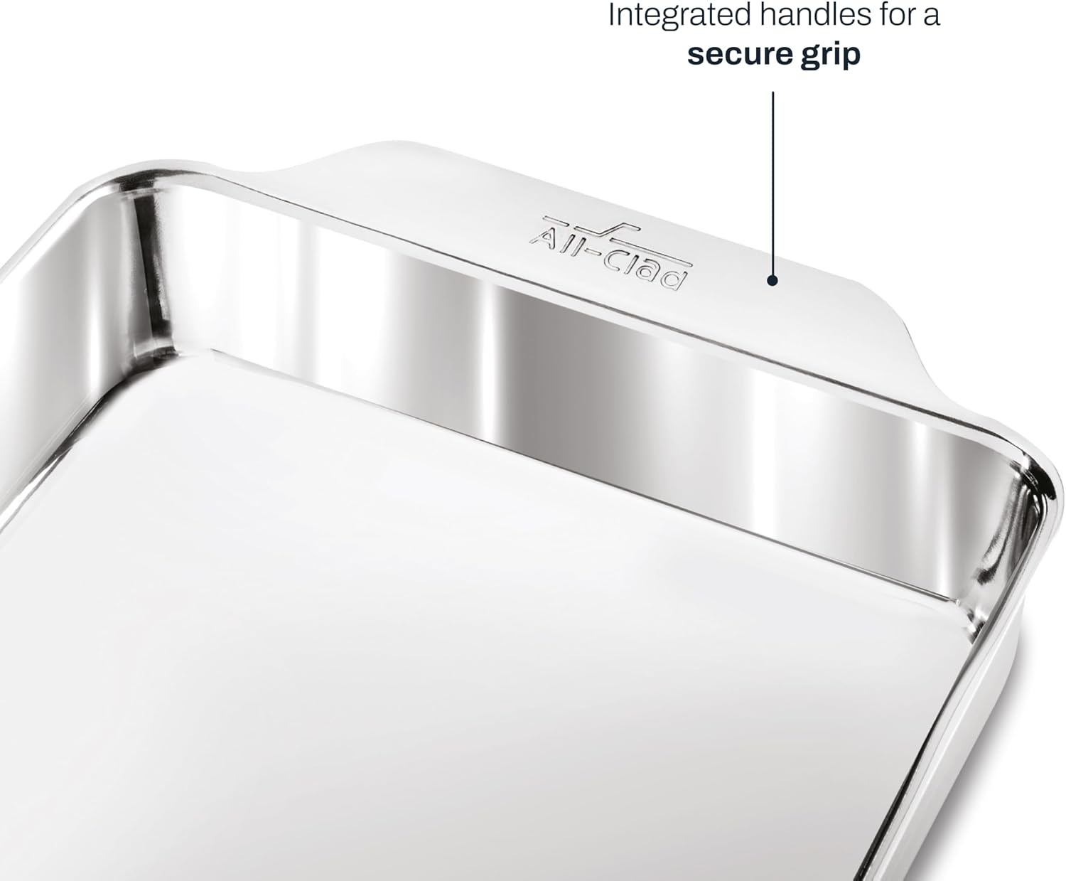 image:imageAllClad Stainless Steel Baking Quarter Sheet Pan 9 x 125 Triply Bonded for Consistent Baking Roast Bake Cookies Brownies and More Professional Stainless Steel Bakeware9 x 13