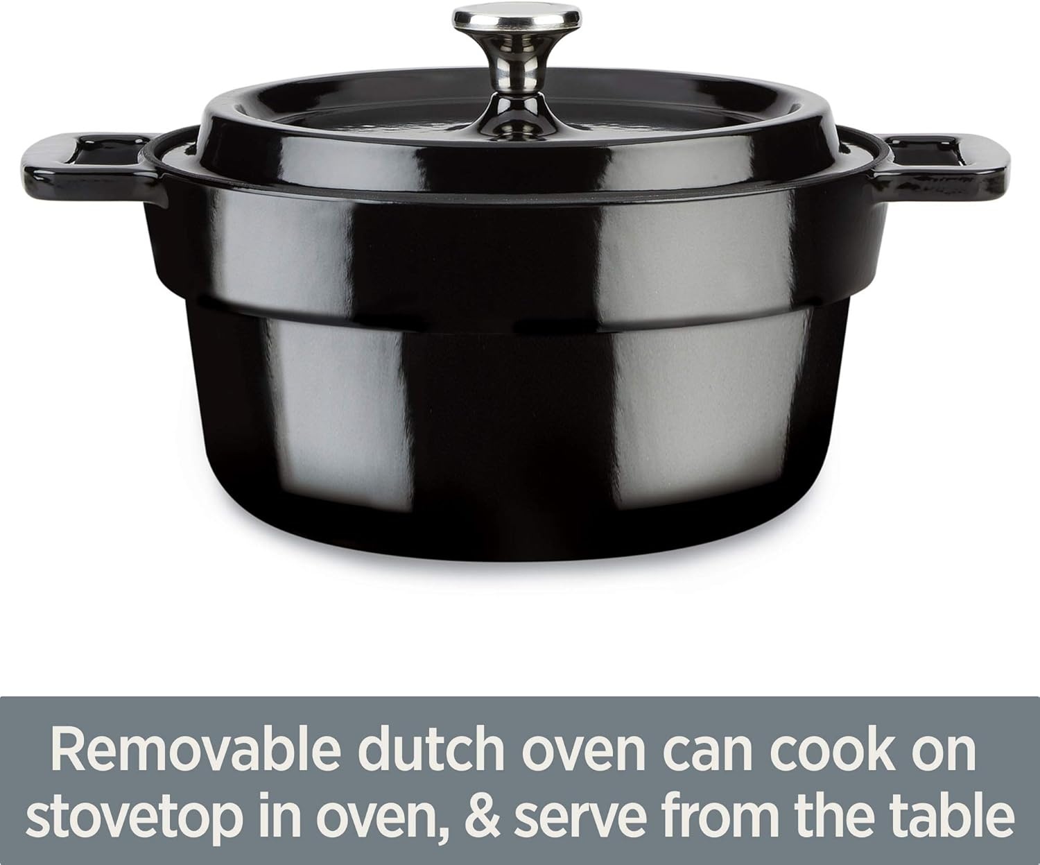 image:imageAllClad Stainless Steel Electric Slow Cooker 7Quart Programmable LCD Timer Aluminum Insert Slow Cookers Small Kitchen Appliances SilverSilver