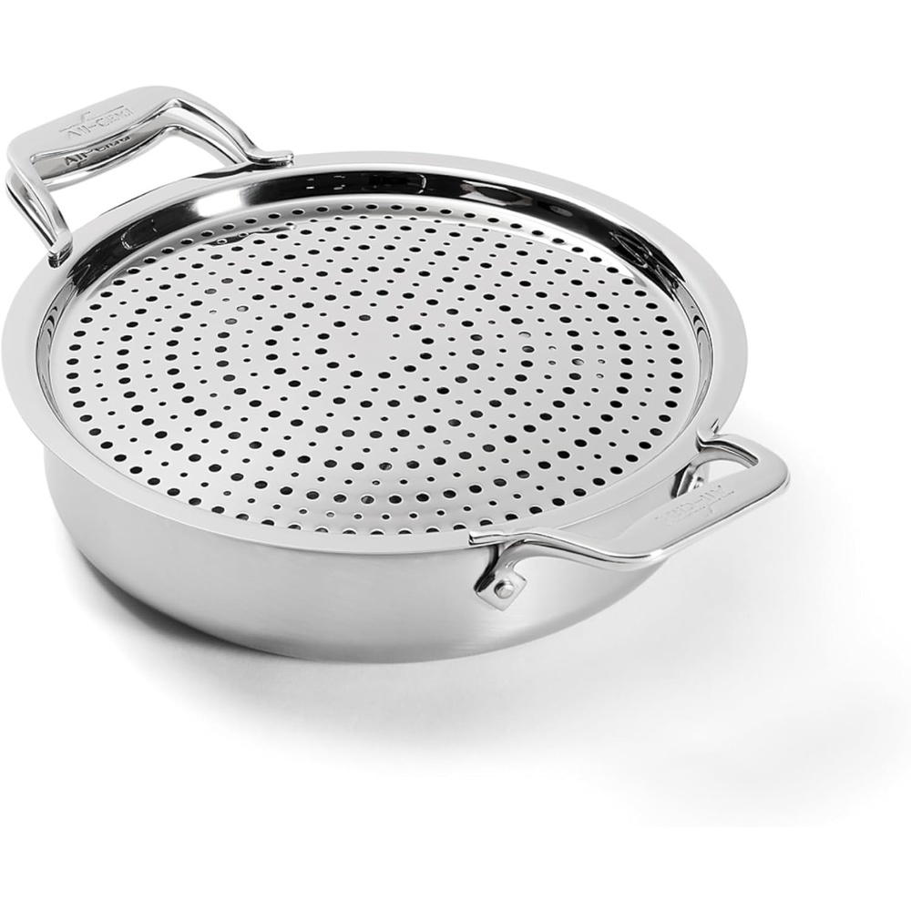 image:imageAllClad Accessory Stainless Steel Strain amp Splatter Guard 105Inch Easy MessFree Straining Multifunctional Design Pots and Pans Cookware Kitchen Gadgets Cooking Tools Silver4Quart Sauteuse