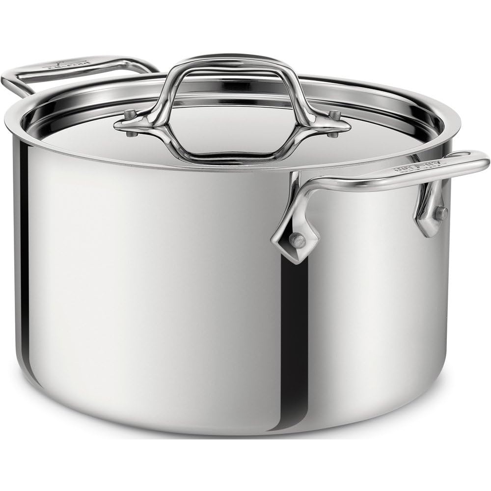 image:imageAllClad D3 Stainless Steel 8 Quart Stockpot Covered Made in the USA The Original Bonded Professional Cookware Oven Safe amp Induction CompatibleStainless Steel