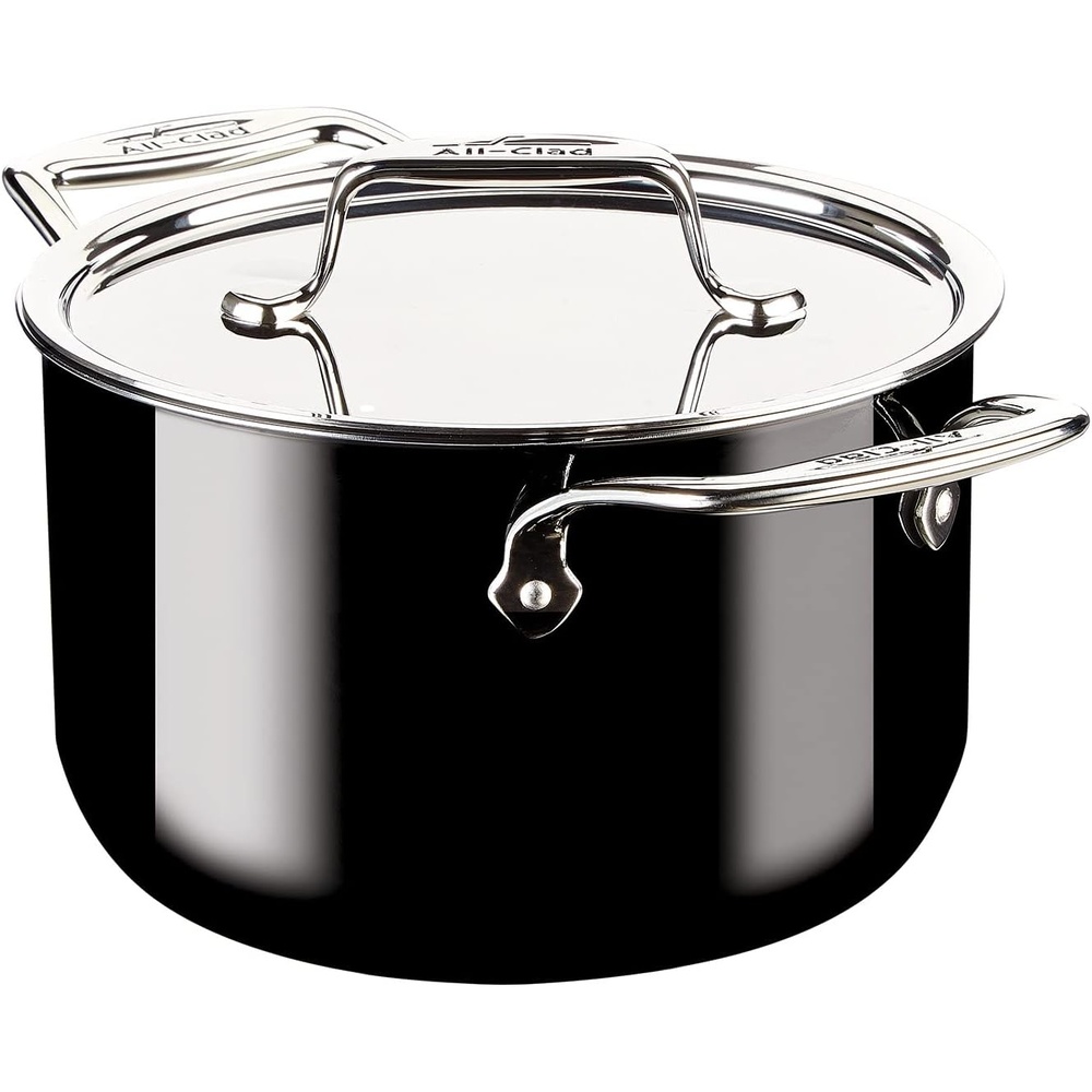 image:imageAllClad FusionTec Ceramic Soup Pot 7 Quart Induction Oven Broiler Safe 500F Pots and Pans Cookware Rose QuartzOnyx