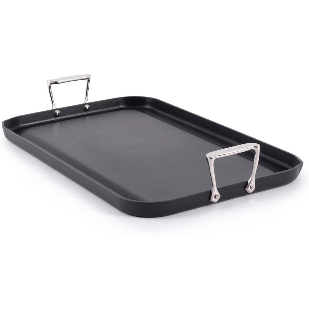 image:imageAllClad HA1 Hard Anodized Nonstick Griddle Pan For Stovetop 13 x 20 Inch Double Burner Professional Cookware DishwasherFriendly OvenSafe Up to 500F BlackGriddle
