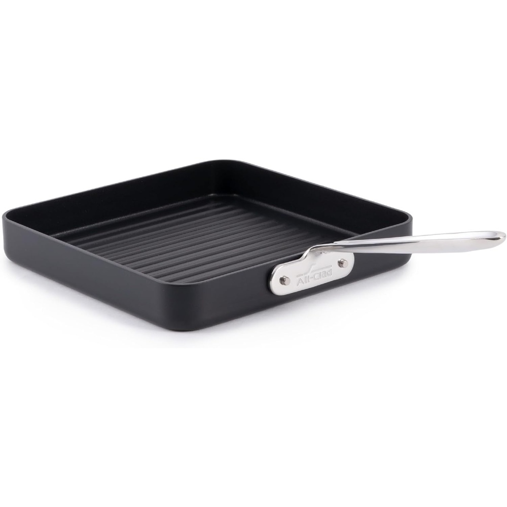 image:imageAllClad HA1 Hard Anodized Nonstick GrillGriddle Pan 13x20 Inch Oven Broiler Safe 500F Pots and Pans Cookware Black11 x 11 Single Burner