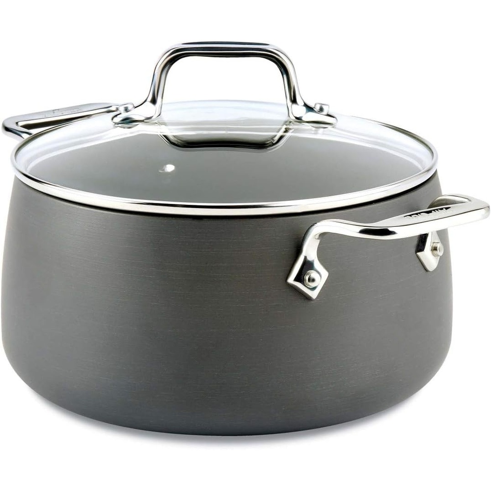 image:imageAllClad HA1 Hard Anodized Nonstick Stockpot 8 Quart Induction Oven Broiler Safe 500F Lid Safe 350F Pots and Pans Cookware BlackBlack