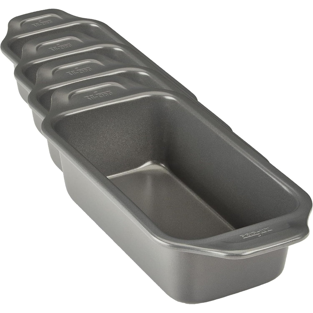 image:imageAllClad ProRelease Nonstick Bakeware Loaf Pan 8x4 Inch Oven Safe 450F Half Sheet Cookie Sheet Muffin Pan Cooling amp Baking Rack Round Cake Pan Loaf Pan Baking Pan Grey8 x 4 inch Pack of 4