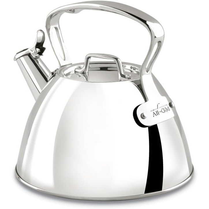 image:imageAllClad Specialty Stainless Steel Tea Kettle 2 Quart Induction Pots and Pans Cookware SilverKettle