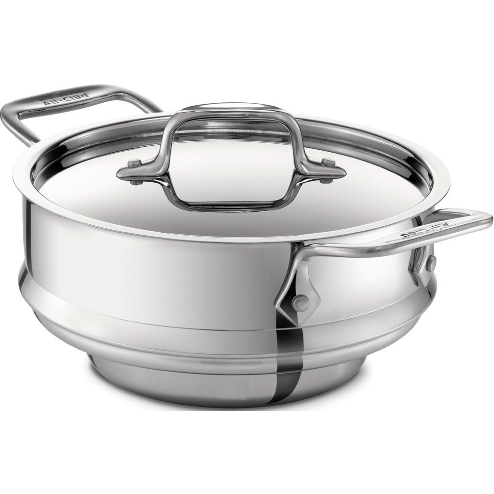image:imageAllClad Specialty Stainless Steel Universal Steamer for Cooking 3 Quart Food Steamer Steamer Basket Silver3 quart