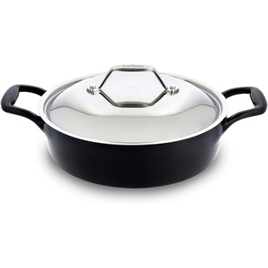 All-Clad Cast Iron Skillet – 12” Enameled Cast Iron Pan with Lid, Enamel Coating, Grill, Oven Safe up to 650°F & Compatible with All Stovetops (Gas, Electric & Induction), Easy-Clean Frying Pan, Black(4 Quart)