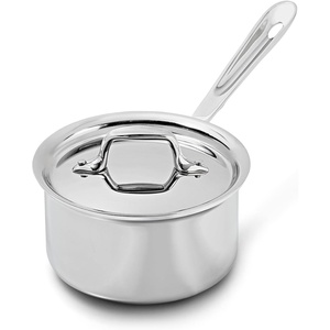 All-Clad D3® Stainless Steel 2 Quart Sauce Pan With Lid- Made in the USA- The Original Bonded Professional Cookware- Oven Safe & Induction Compatible(1.5 Quarts)