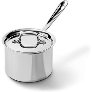 All-Clad D3® Stainless Steel 2 Quart Sauce Pan With Lid- Made in the USA- The Original Bonded Professional Cookware- Oven Safe & Induction Compatible(2 Quarts)