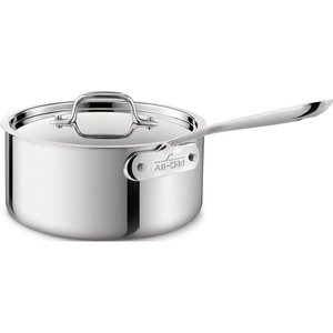 All-Clad D3® Stainless Steel 2 Quart Sauce Pan With Lid- Made in the USA- The Original Bonded Professional Cookware- Oven Safe & Induction Compatible(3.5 Quarts)