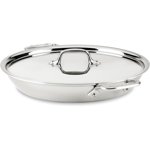 All-Clad D3® Stainless Steel Non Stick 3 Quart Braiser Pan- Made in the USA- The Original Bonded Professional Cookware- Oven Safe & Induction Compatible