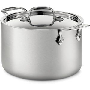 All-Clad D5® Stainless Steel Core 4 Quart Soup Pot With Lid – Made in the USA – The Upgrade for Supremely Even Heat- Oven Safe & Induction Compatible Cookware