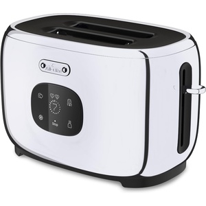 All-Clad Electrics Stainless Steel Toaster 2 -lice LED display, Removable crumb try, 6-Browing levels, Wide and self-centering slots, Waffles, Bagels, Bread, 12.91″D x 5.29″W x 8.98″H, Silver(2 Slice Touchscreen)