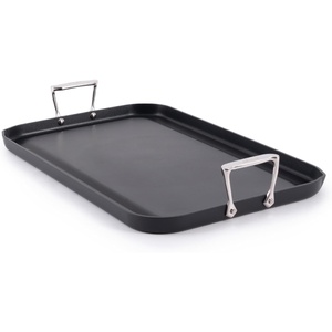 All-Clad HA1 Hard Anodized Nonstick Griddle Pan For Stovetop 13 x 20 Inch, Double Burner, Professional Cookware, Dishwasher-Friendly, Oven-Safe Up to 500°F, Black(Griddle)