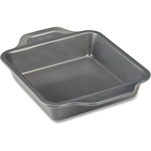 All-Clad Pro-Release Nonstick Square Baking Pan 8×8 Inch Oven Safe 450F Half Sheet, Cookie Sheet, Muffin Pan, Cooling & Baking Rack, Round Cake Pan, Loaf Pan, Baking Pan Grey(8 X 8 inch)