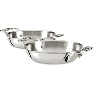 All-Clad Specialty Stainless Steel Gratins 6 Inch Pots and Pans, Cookware Silver(6 inch)