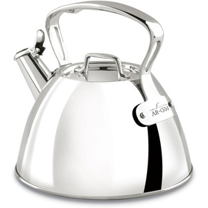 All-Clad Specialty Stainless Steel Tea Kettle 2 Quart Induction Pots and Pans, Cookware Silver(Kettle)