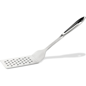 All-Clad T107 Stainless Steel Large Slotted Turner Kitchen Tool, 14.5-Inch, Silver