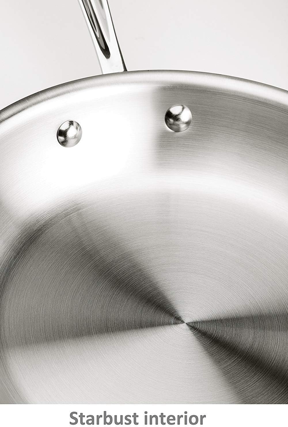 image:imageAllClad D3 3Ply Stainless Steel Fry Pan with Lid 12 Inch Induction Oven Broil Safe 600F Pots and Pans Cookware amp D3 Stainless Steel Frying Pan 8 and 10 Inch Cookware Set 2 Silver12Inch