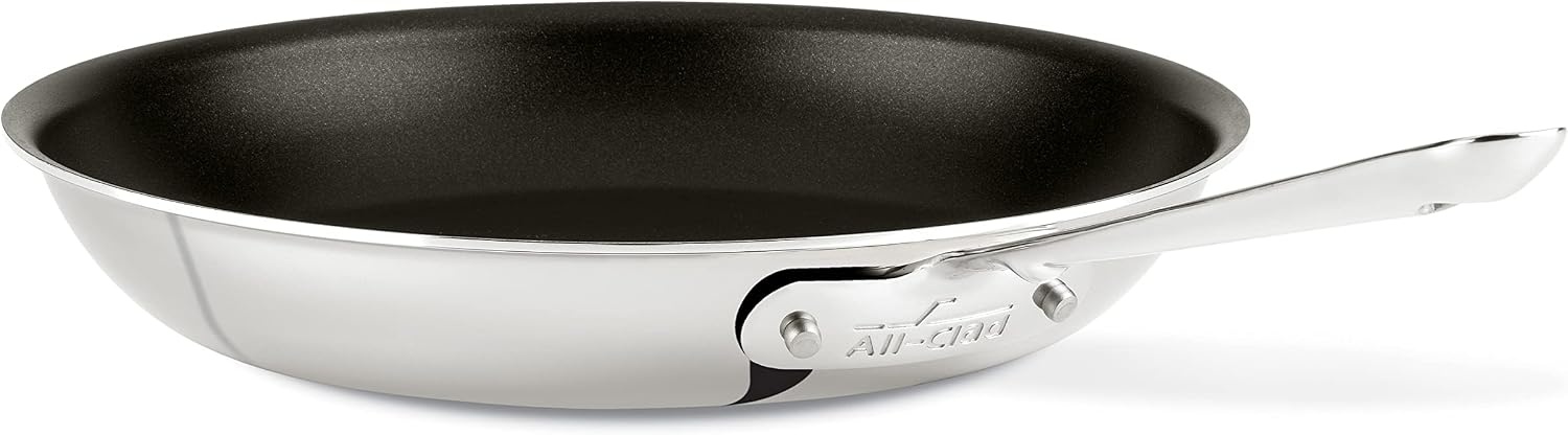image:imageAllClad D3 3Ply Stainless Steel Nonstick Fry Pan 10 Inch Induction Oven Broiler Safe 500F Pots and Pans Cookware SilverSilver