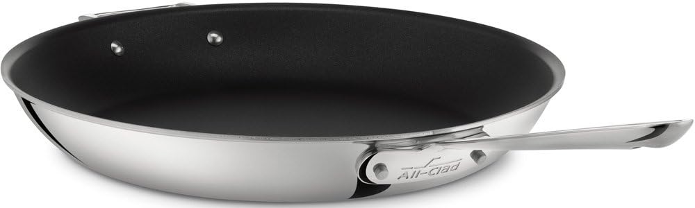 image:imageAllClad D3 3Ply Stainless Steel Nonstick Fry Pan 10 Inch Induction Oven Broiler Safe 500F Pots and Pans Cookware SilverStainless Steel