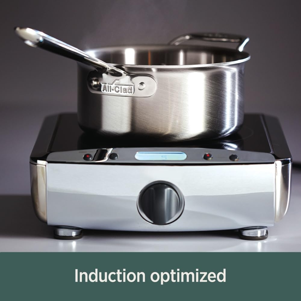 image:imageAllClad D5 5Ply Stainless Steel Nonstick Fry Pan 10 Inch Induction Oven Broiler Safe 500F Pots and Pans Cookware SilverStainless Steel
