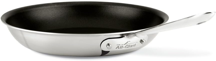 image:imageAllClad D5 5Ply Stainless Steel Nonstick Fry Pan 10 Inch Induction Oven Broiler Safe 500F Pots and Pans Cookware SilverStainless Steel