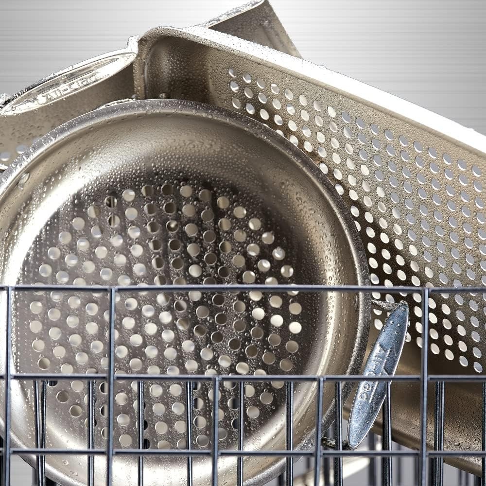 image:imageAllClad Outdoor Stainless Steel Round Basket 11 Inch Oven Broiler Safe 600F Pots and Pans Cookware SilverSilver