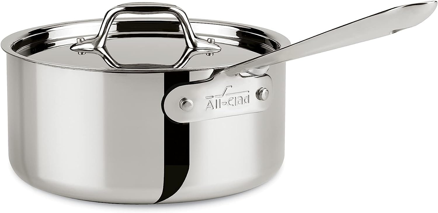 image:imageAllClad Stainless Steel Saucepan Cookware 3Quart SilverSilver