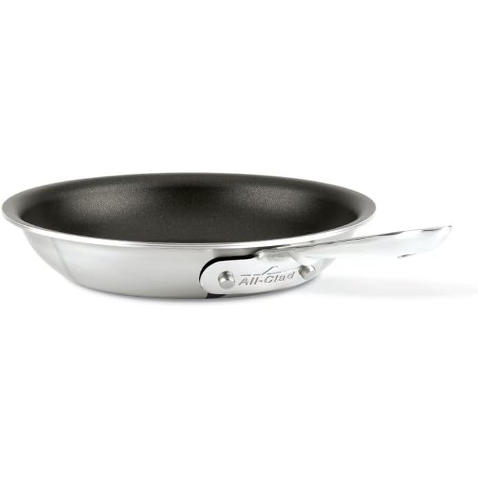 image:imageAllClad D5 5Ply Stainless Steel Nonstick Fry Pan 10 Inch Induction Oven Broiler Safe 500F Pots and Pans Cookware SilverStainless Steel