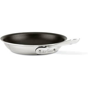 All-Clad D3 3-Ply Stainless Steel Nonstick Fry Pan 10 Inch Induction Oven Broiler Safe 500F Pots and Pans, Cookware Silver(Stainless Steel)